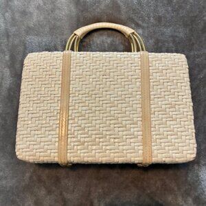 RODO Italy Vintage Woven Straw Basket Handbag - RARE